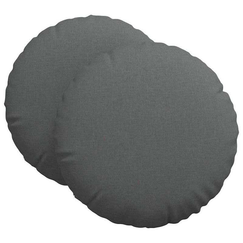 Load image into Gallery viewer, Vidaxl zitkussens 2 pcs donkergrijs ø80 x 29 cm stof