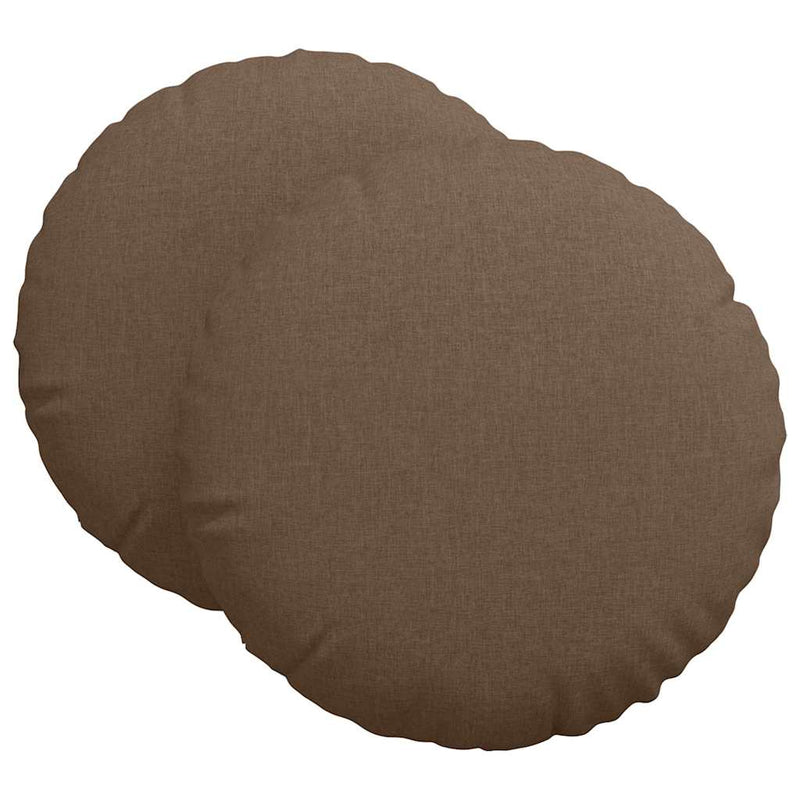 Load image into Gallery viewer, Vidaxl zitkussens 2 pcs bruin ø80 x 29 cm stof
