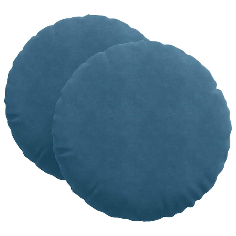 Load image into Gallery viewer, Vidaxl zitkussens 2 pcs blauw ø 80 x 29 cm fluweel