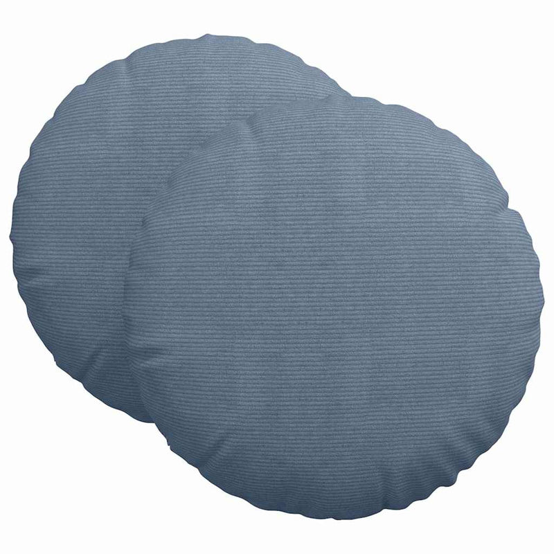 Load image into Gallery viewer, Vidaxl zitkussens 2 pcs blauw ø 80 cm katoen stof