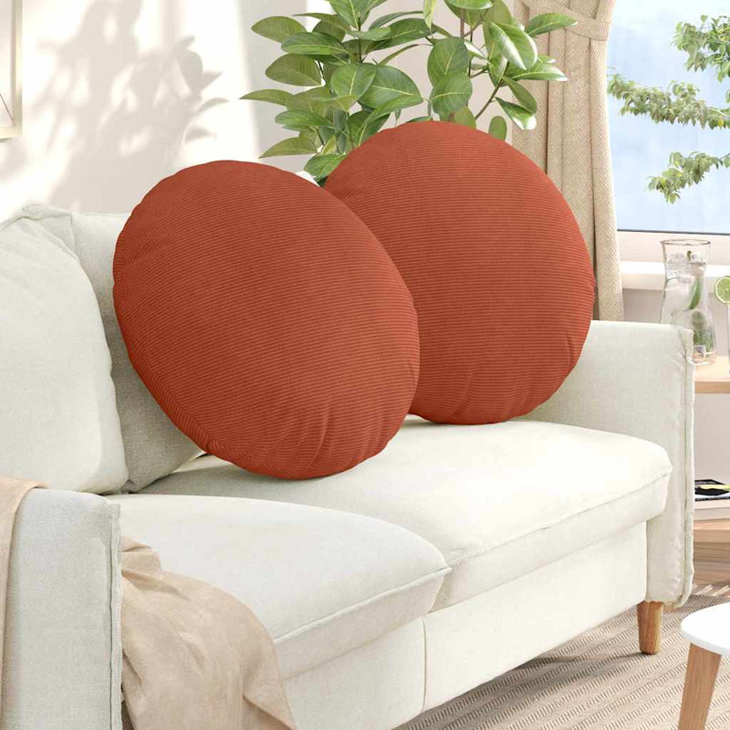 Load image into Gallery viewer, Vidaxl zitkussens 2 pcs rood-oranje ø 80 cm katoen stof