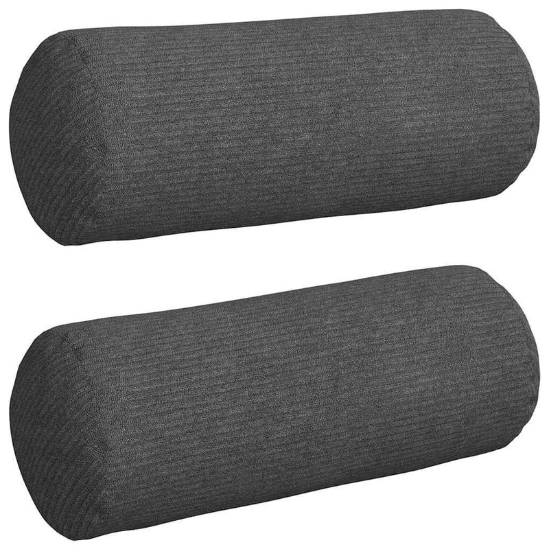 Load image into Gallery viewer, Vidaxl bolster kussens 2 stuks donkergrijs ø 15 x 40 cm cordstof