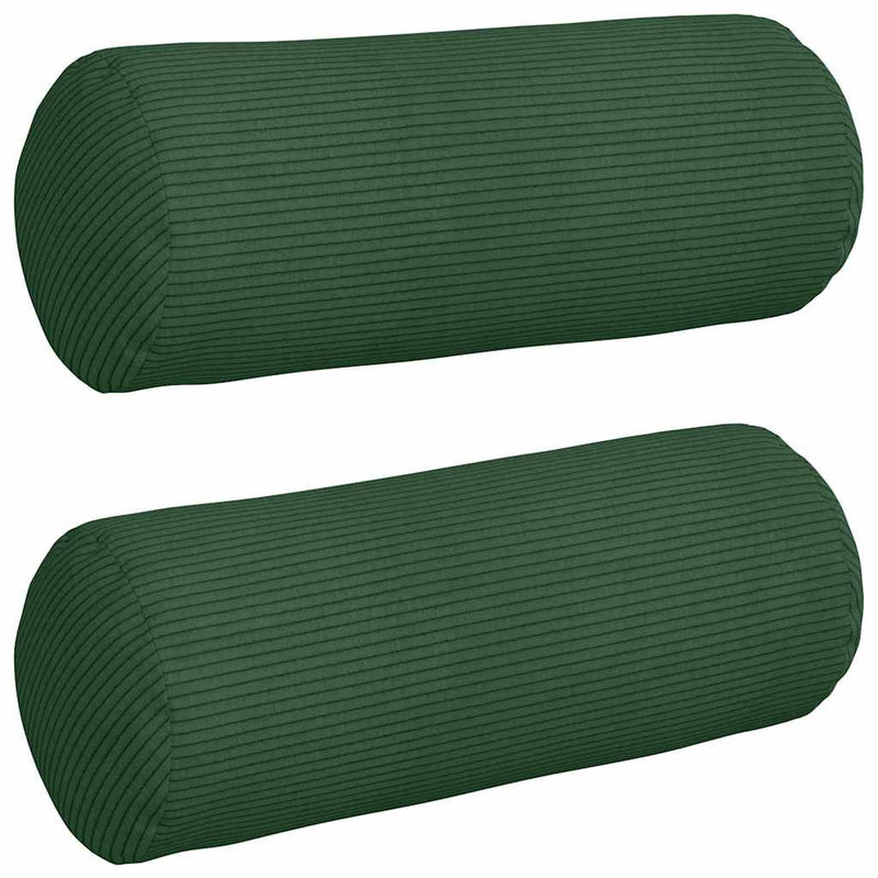 Load image into Gallery viewer, Vidaxl bolster kussens 2 stuks donkergroen ø 15 x 40 cm cordstof