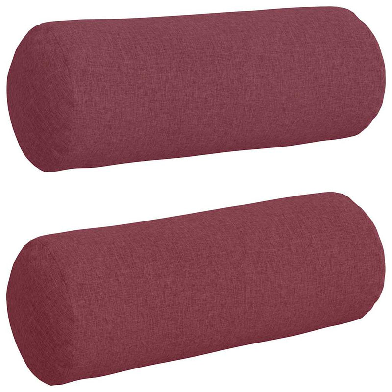 Load image into Gallery viewer, Vidaxl bolster kussens 2 stuks wijnrood ø 25 x 70 cm stof