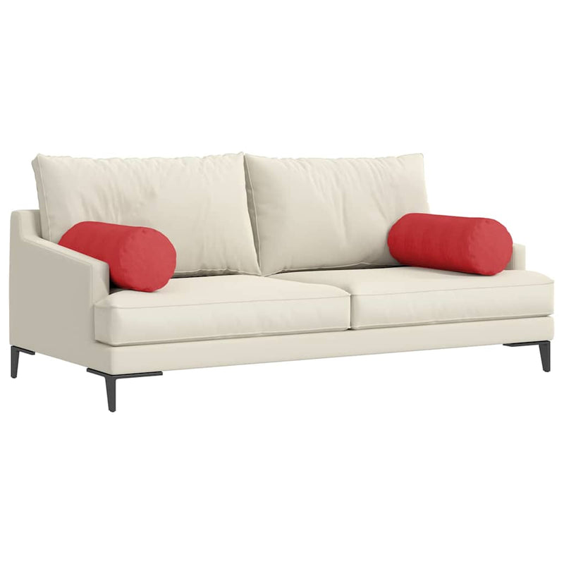 Load image into Gallery viewer, Vidaxl bolster kussens 2 stuks rood ø 25 x 70 cm stof