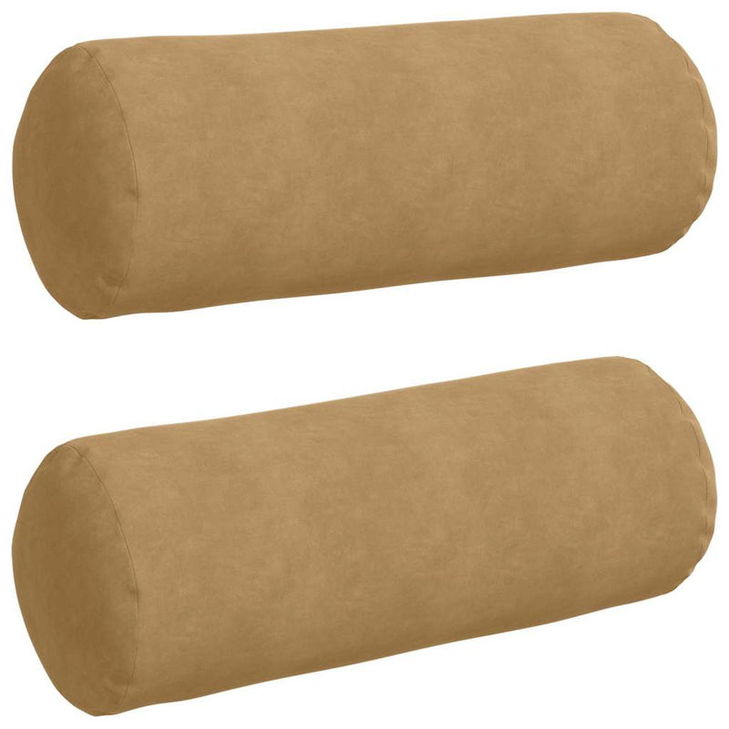 Load image into Gallery viewer, Vidaxl bolster kussens 2 stuks bruin ø 25 x 70 cm cordstof