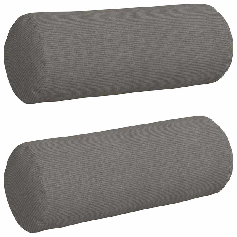 Load image into Gallery viewer, Vidaxl bolster kussens 2 stuks lichtgrijs ø 25 x 70 cm cordstof