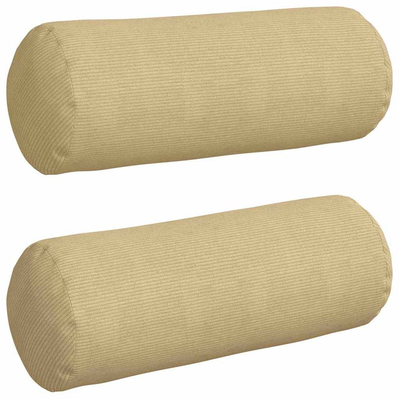 Load image into Gallery viewer, Vidaxl bolster kussens 2 stuks grijs groen ø 25 x 70 cm cordstof