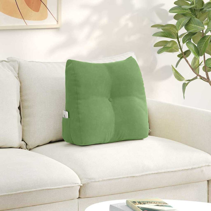 Load image into Gallery viewer, Vidaxl rugkussen lichtgroen 45 x 24 x 50 cm fluweel