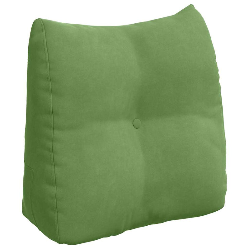 Load image into Gallery viewer, Vidaxl rugkussen lichtgroen 45 x 24 x 50 cm fluweel