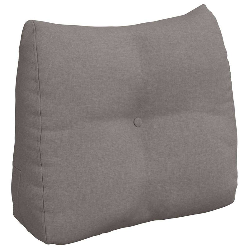Load image into Gallery viewer, Vidaxl rugkussen taupe 60 x 24 x 50 cm stof