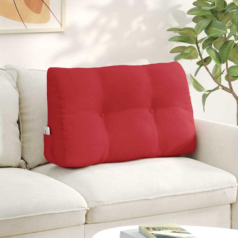 Load image into Gallery viewer, Vidaxl rugkussen rood 80 x 24 x 50 cm stof