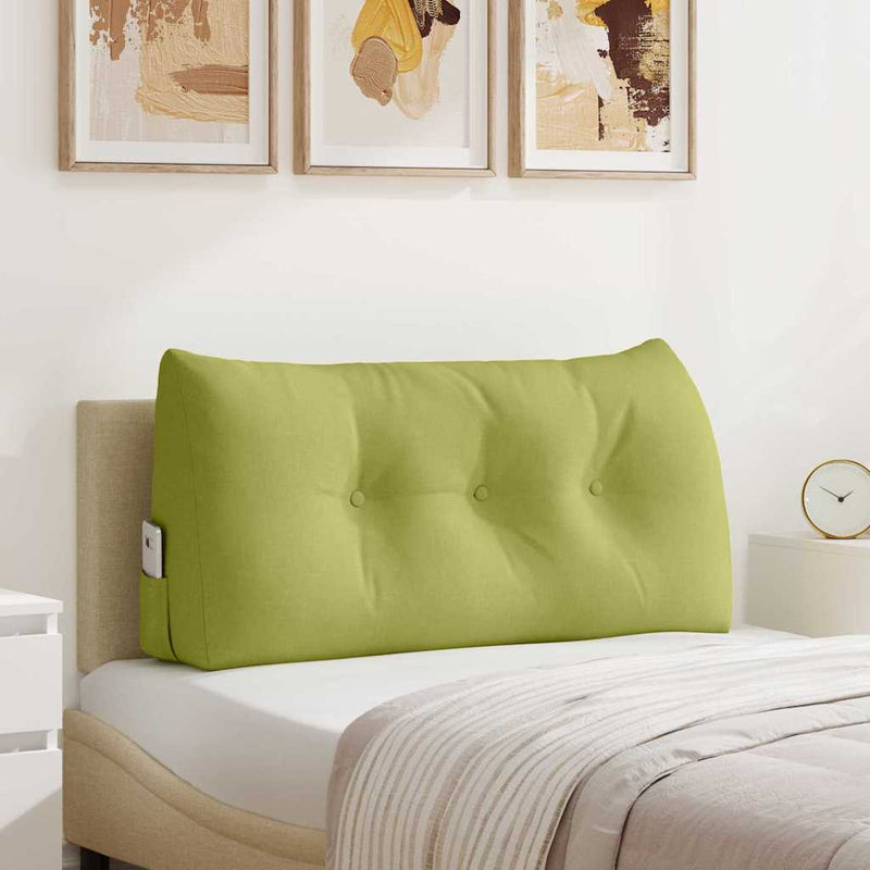 Load image into Gallery viewer, Vidaxl rugkussen lichtgroen 100 x 24 x 50 cm stof