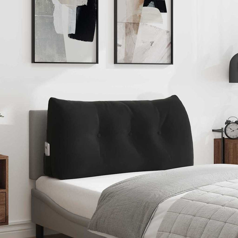 Load image into Gallery viewer, Vidaxl rugkussen zwart 100 x 24 x 50 cm fluweel
