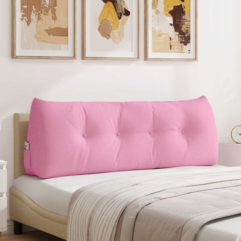 Load image into Gallery viewer, Vidaxl rugkussen roze 140 x 24 x 50 cm stof
