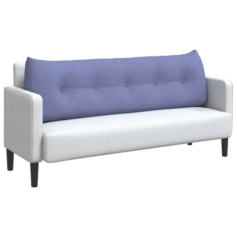 Load image into Gallery viewer, Vidaxl rugkussen jeans blauw 160 x 24 x 50 cm stof