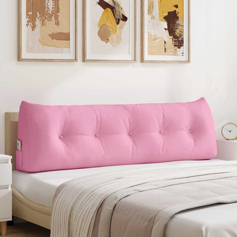 Load image into Gallery viewer, Vidaxl rugkussen roze 160 x 24 x 50 cm stof