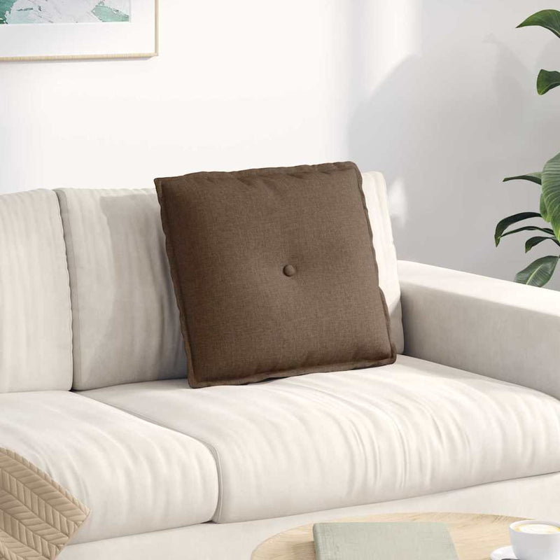 Load image into Gallery viewer, Vidaxl rugkussen bruin 50 x 19 x 45 cm stof