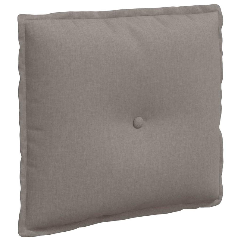 Load image into Gallery viewer, Vidaxl rugkussen taupe 50 x 19 x 45 cm stof