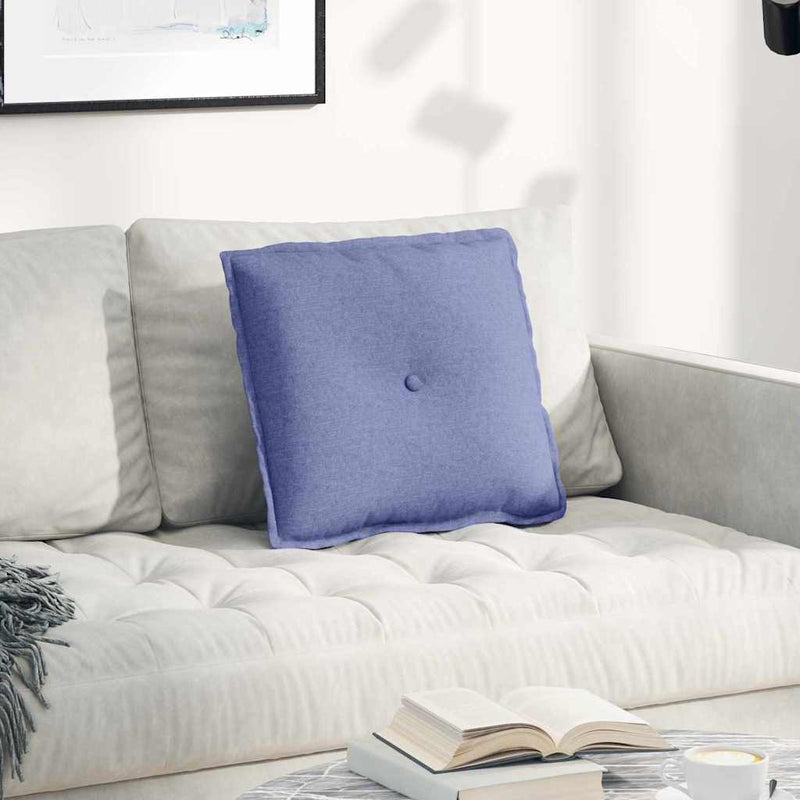 Load image into Gallery viewer, Vidaxl rugkussen jeans blauw 50 x 19 x 45 cm stof