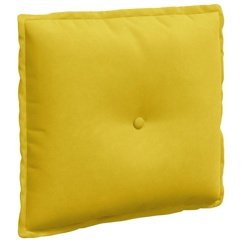 Load image into Gallery viewer, Vidaxl rugkussen geel 50 x 45 cm cordstof