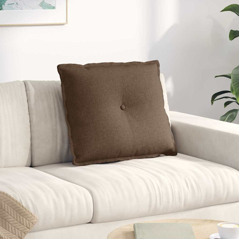 Load image into Gallery viewer, Vidaxl rugkussen bruin 60 x 19 x 50 cm stof