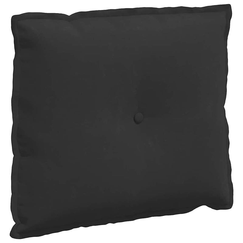 Load image into Gallery viewer, Vidaxl rugkussen zwart 60 x 50 cm microvezel stof
