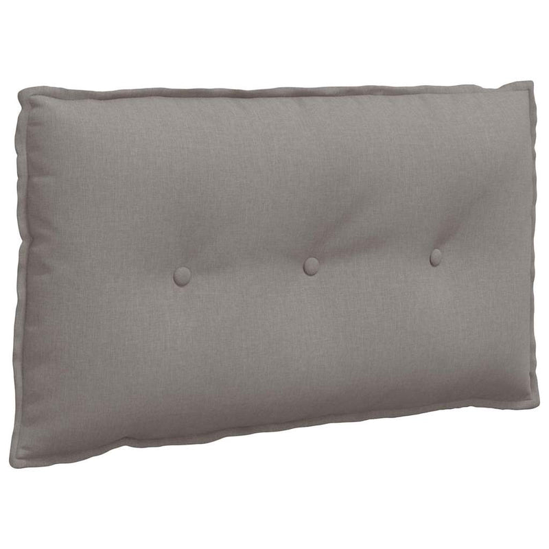 Load image into Gallery viewer, Vidaxl rugkussen taupe 80 x 19 x 50 cm stof