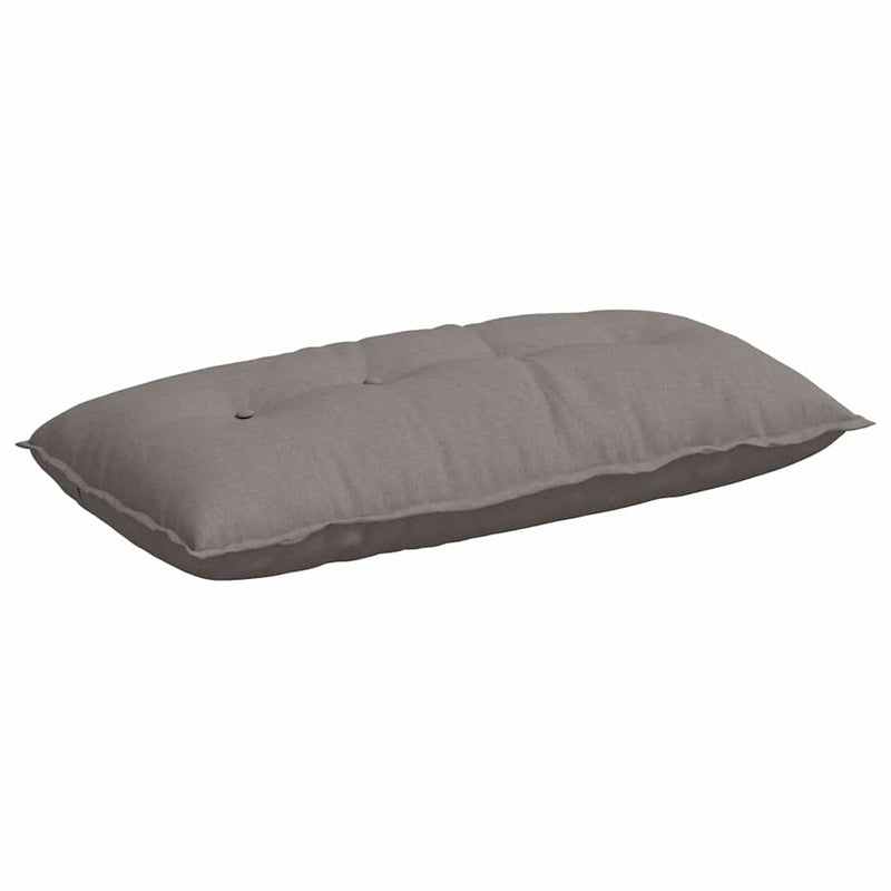 Load image into Gallery viewer, Vidaxl rugkussen taupe 100 x 19 x 50 cm stof