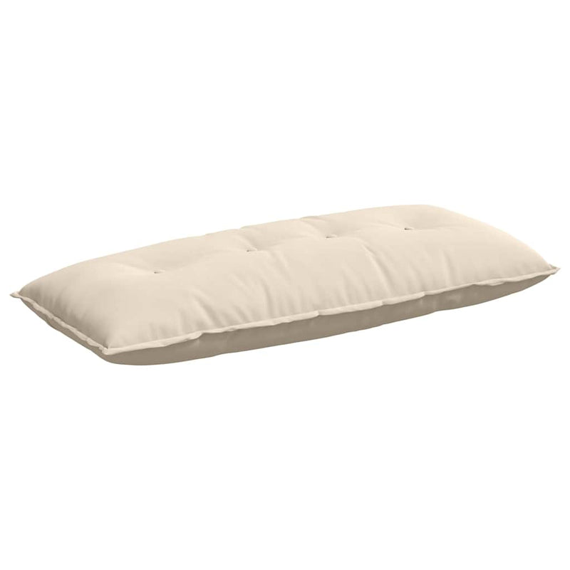 Load image into Gallery viewer, Vidaxl rugkussen beige 120 x 50 cm microvezel stof