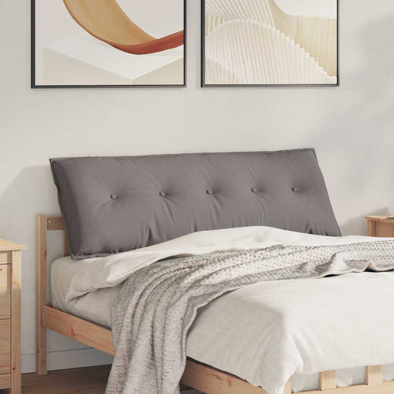 Load image into Gallery viewer, Vidaxl rugkussen taupe 140 x 19 x 50 cm stof