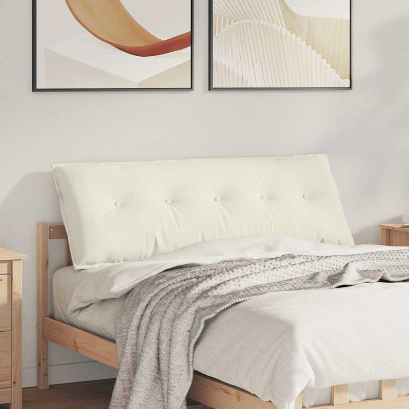 Load image into Gallery viewer, Vidaxl rugkussen crème 140 x 50 cm cordstof