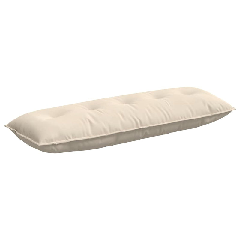 Load image into Gallery viewer, Vidaxl rugkussen beige 140 x 50 cm microvezel stof