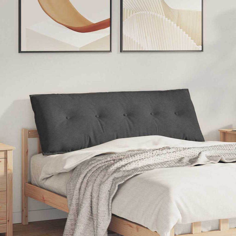 Load image into Gallery viewer, Vidaxl rugkussen donkergrijs 140 x 50 cm cordstof