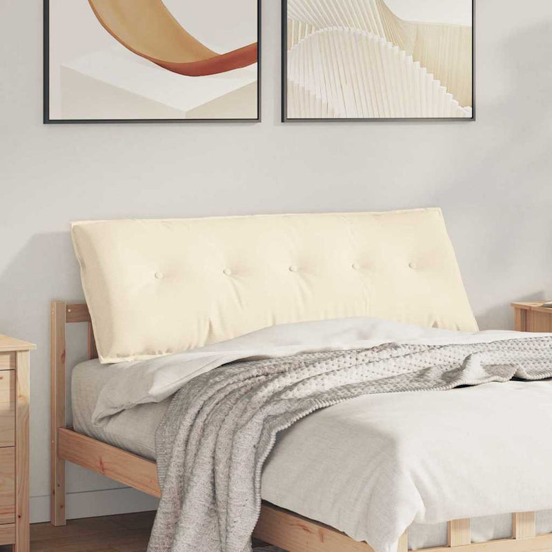 Load image into Gallery viewer, Vidaxl rugkussen crème 140 x 50 cm cordstof