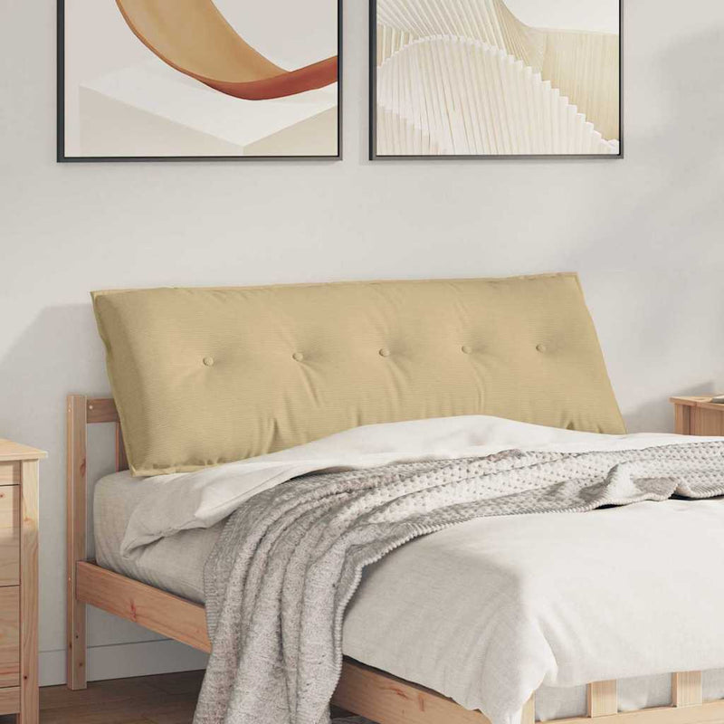 Load image into Gallery viewer, Vidaxl rugkussen grijs groen 140 x 50 cm cordstof