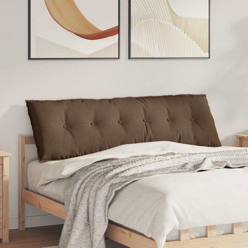 Load image into Gallery viewer, Vidaxl rugkussen bruin 160 x 19 x 50 cm stof