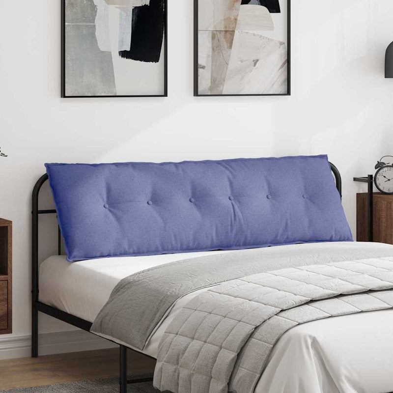 Load image into Gallery viewer, Vidaxl rugkussen jeans blauw 160 x 19 x 50 cm stof