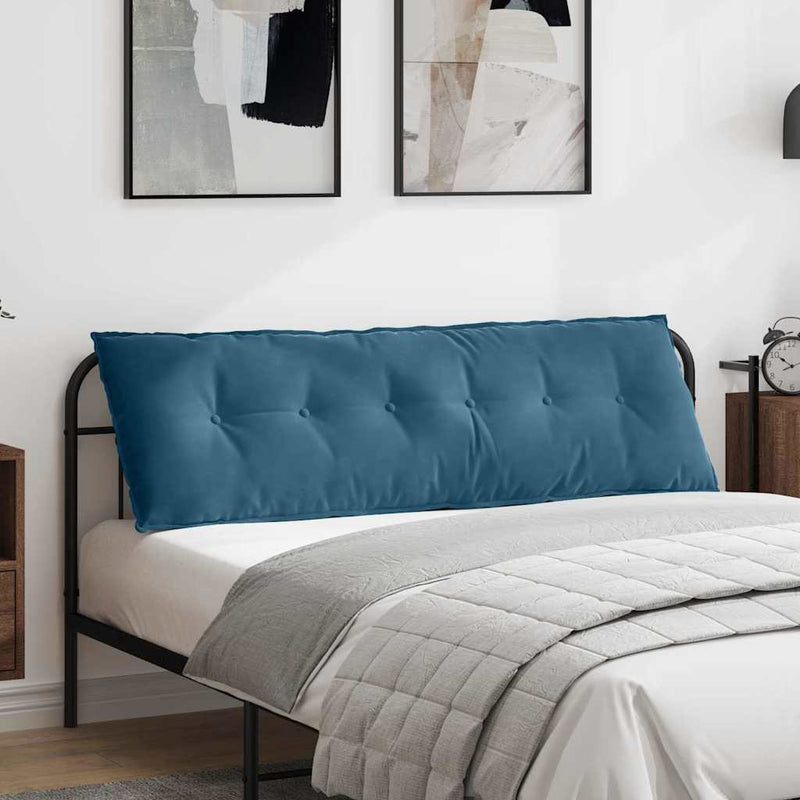 Load image into Gallery viewer, Vidaxl rugkussen blauw 160 x 50 cm cordstof