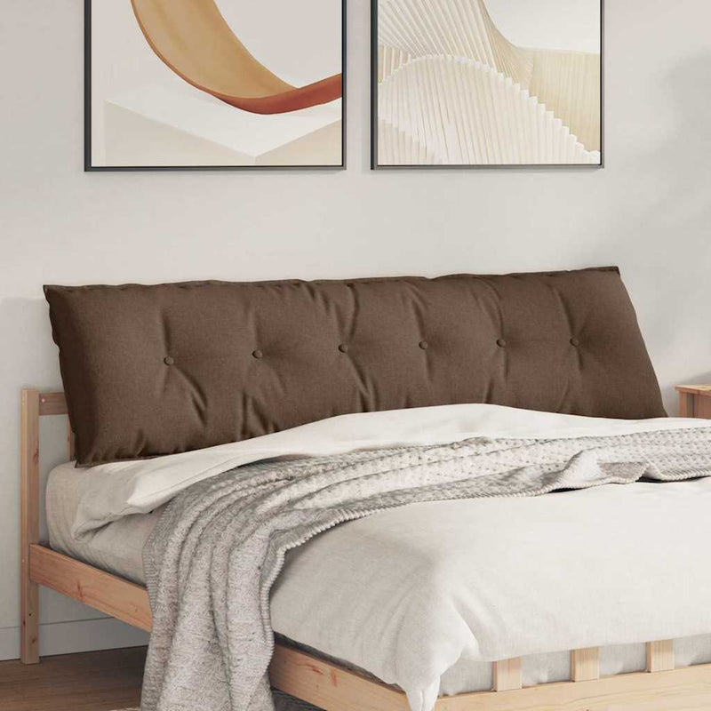 Load image into Gallery viewer, Vidaxl rugkussen bruin 180 x 19 x 50 cm stof