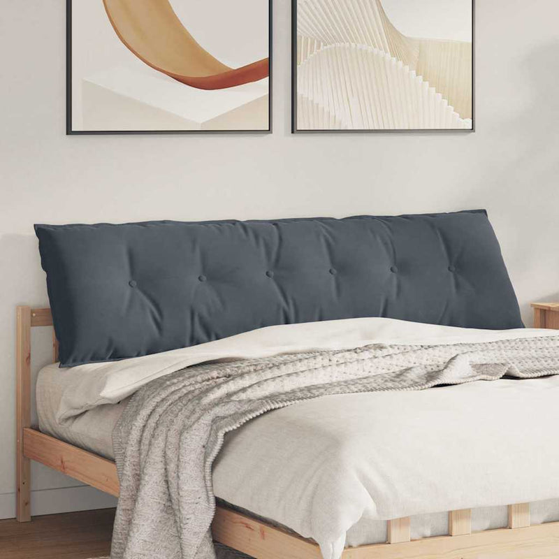 Load image into Gallery viewer, Vidaxl rugkussen donkergrijs 180 x 50 cm cordstof