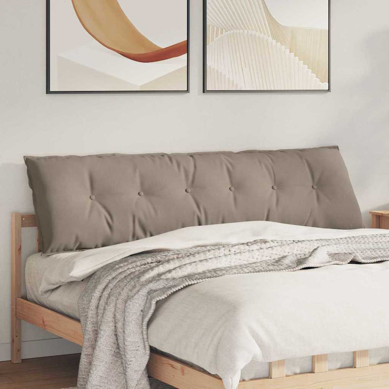 Load image into Gallery viewer, Vidaxl rugkussen taupe 180 x 50 cm microvezel stof