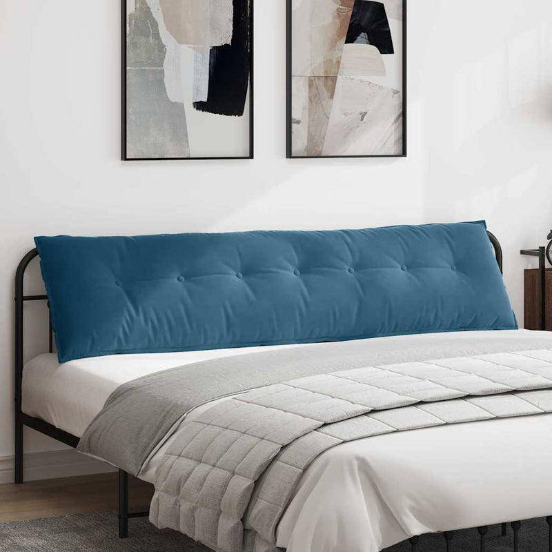 Load image into Gallery viewer, Vidaxl rugkussen blauw 200 x 50 cm cordstof
