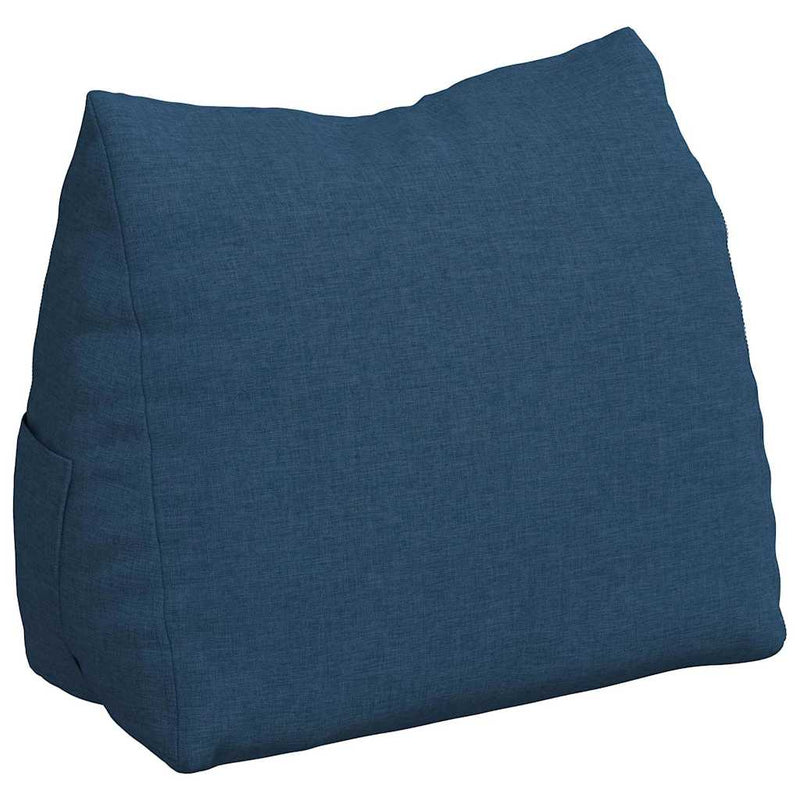 Load image into Gallery viewer, Vidaxl rugkussen blauw 45 x 20 x 35 cm stof