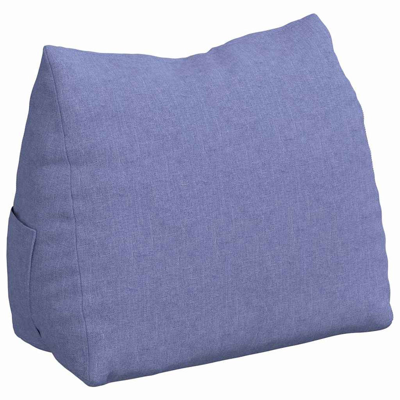 Load image into Gallery viewer, Vidaxl rugkussen jeans blauw 45 x 20 x 35 cm stof