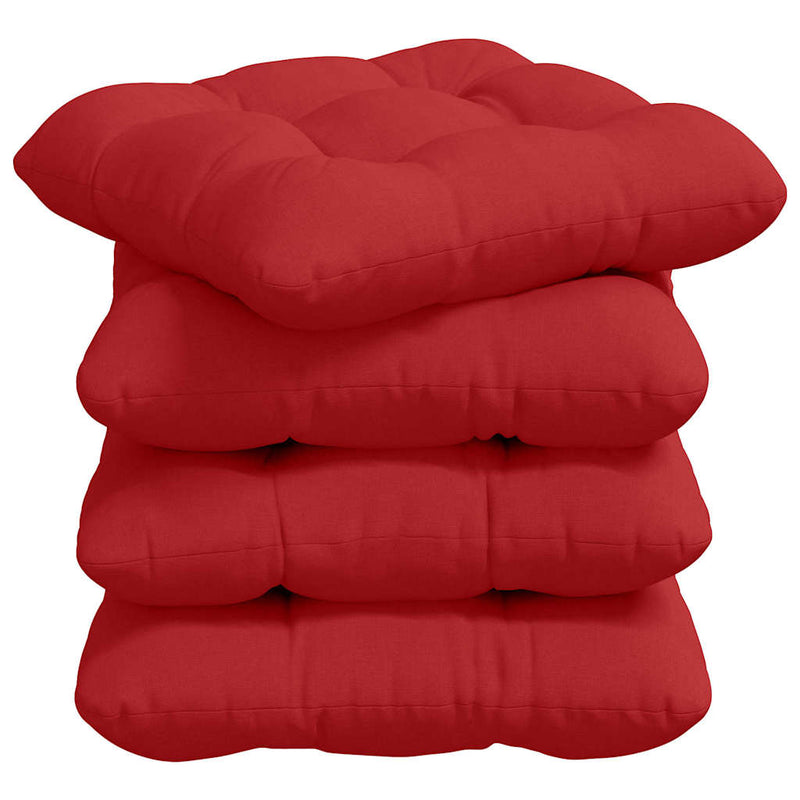 Load image into Gallery viewer, Vidaxl zitkussens 4 pcs rood 40 x 40 x 12 cm stof