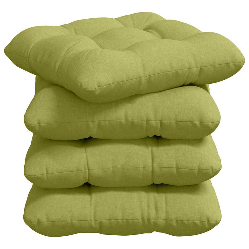 Load image into Gallery viewer, Vidaxl zitkussens 4 pcs lichtgroen 45 x 45 x 12 cm stof