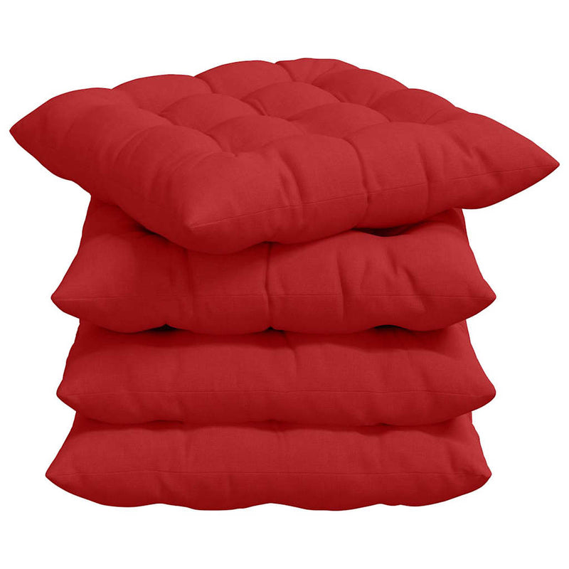 Load image into Gallery viewer, Vidaxl zitkussens 4 pcs rood 40 x 40 x 6 cm stof