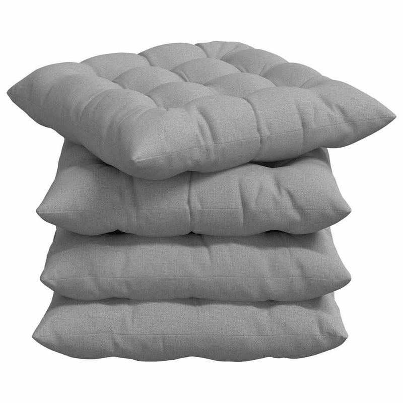 Load image into Gallery viewer, Vidaxl zitkussens 4 pcs wolkengrijs 40 x 40 x 6 cm stof