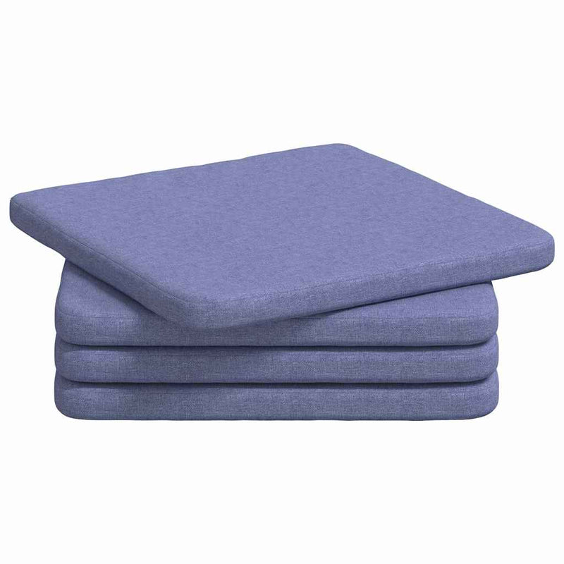 Load image into Gallery viewer, Vidaxl zitkussens 4 pcs jeans blauw 40 x 40 x 3 cm stof